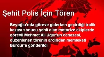 Şehit Polis İçin Tören