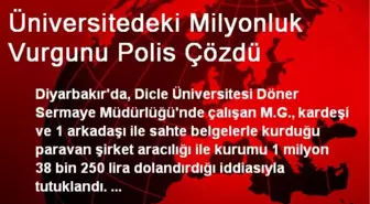 Üniversitedeki Milyonluk Vurgunu Polis Çözdü