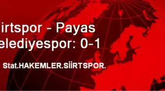 Siirtspor - Payas Belediyespor: 0-1