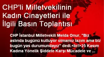 CHP'li Milletvekilinin Kadın Cinayetleri ile İlgili Basın Toplantısı