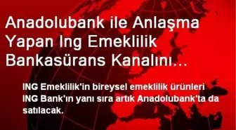 Anadolubank ile Anlaşma Yapan Ing Emeklilik Bankasürans Kanalını Genişletiyor