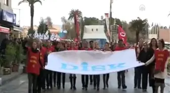 Kıdem tazminatıyla ilgili çalışmaları protesto yürüyüşü