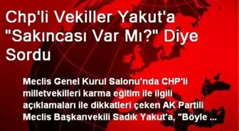 Chp'li Vekiller Yakut'a 'Sakıncası Var Mı?' Diye Sordu