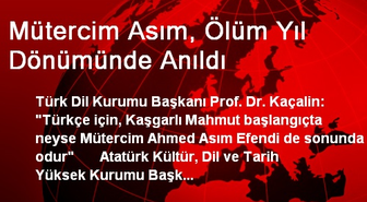 Mütercim Asım, Ölüm Yıl Dönümünde Kabri Başında Anıldı