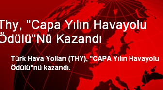 Thy, 'Capa Yılın Havayolu Ödülü'Nü Kazandı