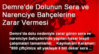 Demre'de Dolunun Sera ve Narenciye Bahçelerine Zarar Vermesi