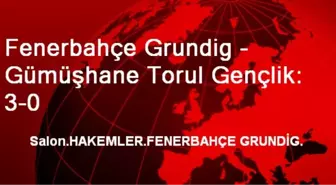 Fenerbahçe Grundig - Gümüşhane Torul Gençlik: 3-0