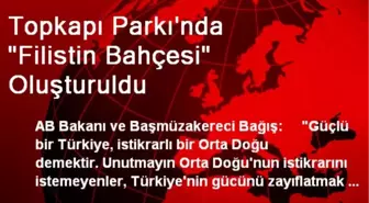 Topkapı Parkı'nda 'Filistin Bahçesi' Oluşturuldu