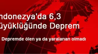 Endonezya'da 6,3 Büyüklüğünde Deprem