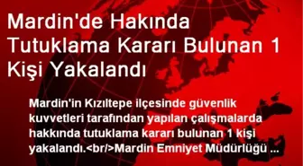 Mardin'de Hakında Tutuklama Kararı Bulunan 1 Kişi Yakalandı