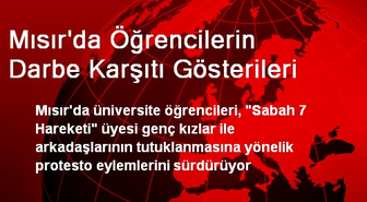 Mısır'da Öğrencilerin Darbe Karşıtı Gösterileri