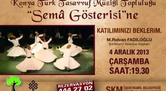 Şehitkamil Belediyesi'nden Mevlana Haftası Etkinlikleri
