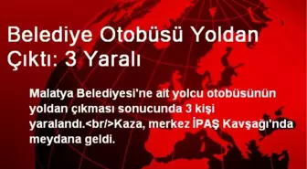 Belediye Otobüsü Yoldan Çıktı: 3 Yaralı