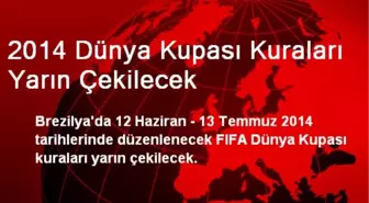 2014 Dünya Kupası Kuraları Yarın Çekilecek