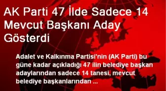 AK Parti 47 İlde Sadece 14 Mevcut Başkanı Aday Gösterdi