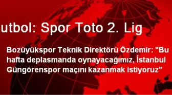 Futbol: Spor Toto 2. Lig