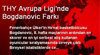 THY Avrupa Ligi'nde Bogdanovic Farkı