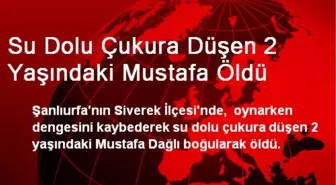 Siverek'te Su Dolu Çukura Düşen 2 Yaşındaki Mustafa Boğuldu