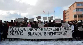 Sinop'ta Öğrenciler Ulaşım Sorununu Protesto Etti