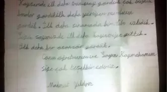 Minik Öğrenci Kaymakam Özbey'e Mektup Yazdı