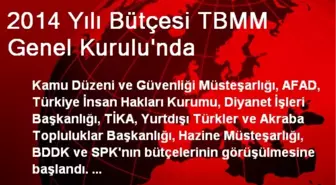 2014 Yılı Bütçesi TBMM Genel Kurulu'nda