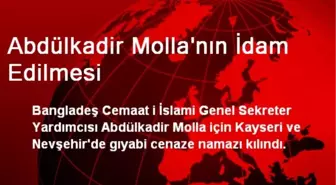 Abdülkadir Molla'nın İdam Edilmesi