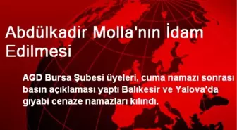 Abdülkadir Molla'nın İdam Edilmesi