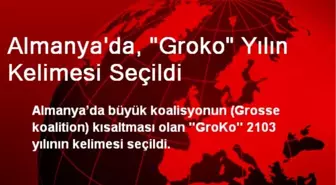 Almanya'da, 'Groko' Yılın Kelimesi Seçildi