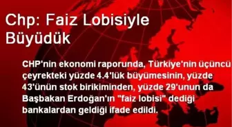 Chp: Faiz Lobisiyle Büyüdük