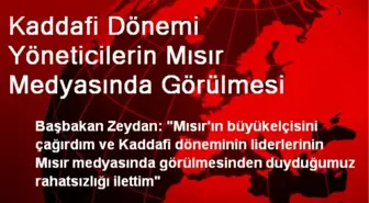 Kaddafi Dönemi Yöneticilerin Mısır Medyasında Görülmesi