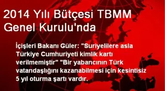 2014 Yılı Bütçesi TBMM Genel Kurulu'nda