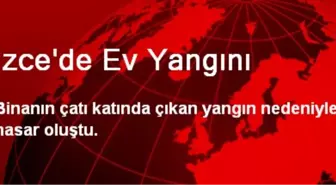 Düzce'de Ev Yangını