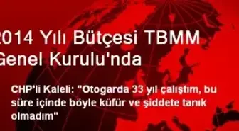 2014 Yılı Bütçesi TBMM Genel Kurulu'nda