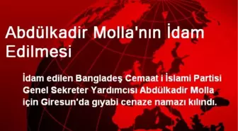 Abdülkadir Molla'nın İdam Edilmesi