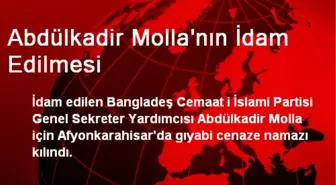 Abdülkadir Molla'nın İdam Edilmesi