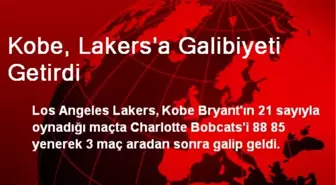 Kobe, Lakers'a Galibiyeti Getirdi