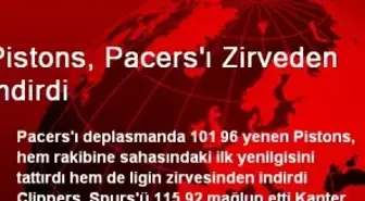 Pistons, Pacers'ı Zirveden İndirdi