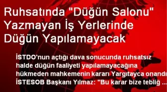 Ruhsatında 'Düğün Salonu' Yazmayan İş Yerlerinde Düğün Yapılamayacak