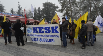 Düzce'de KESK Grevi Başladı