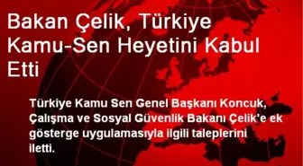 Bakan Çelik, Türkiye Kamu-Sen Heyetini Kabul Etti