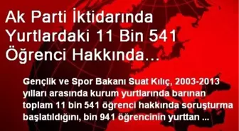 Ak Parti İktidarında Yurtlardaki 11 Bin 541 Öğrenci Hakkında Soruşturma Başlatıldı