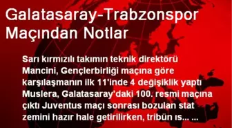 Galatasaray-Trabzonspor Maçından Notlar