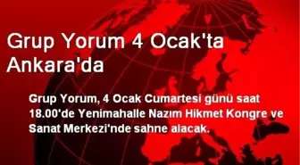 Grup Yorum 4 Ocak'ta Ankara'da