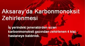 Aksaray'da Karbonmonoksit Zehirlenmesi