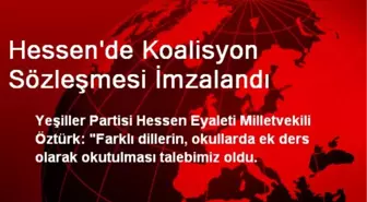 Hessen'de Koalisyon Sözleşmesi İmzalandı