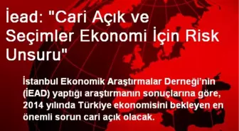 İead: 'Cari Açık ve Seçimler Ekonomi İçin Risk Unsuru'