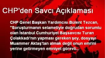 CHP'den Savcı Açıklaması