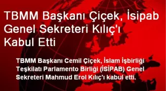 TBMM Başkanı Çiçek İSİPAB Genel Sekreteri Kılıç'ı Kabul Etti