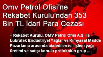 Omv Petrol Ofisi'ne Rekabet Kurulu'ndan 353 Bin TL İdari Para Cezası