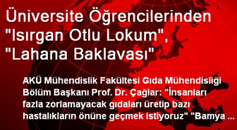 Üniversite Öğrencilerinden 'Isırgan Otlu Lokum', 'Lahana Baklavası'